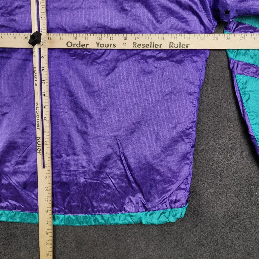 Vintage The North Face Anorak Pullover Mens Large Purple Teal 90s Windbreaker